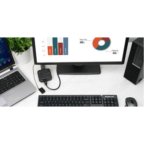 2PORT 4K KVM SWITCH WITH HDMI USB AND AUDIO CONNECTIONS