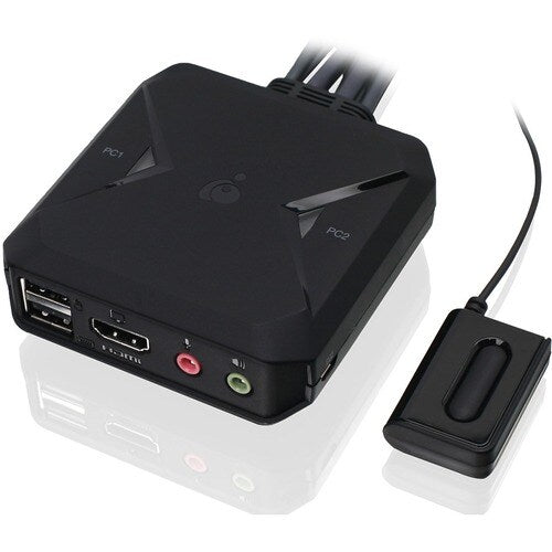 2PORT 4K KVM SWITCH WITH HDMI USB AND AUDIO CONNECTIONS