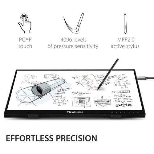 Pantalla táctil VB de 24 pulgadas ID2456 1920 x 1080 MPP 2.0 Lápiz óptico activo USB-C