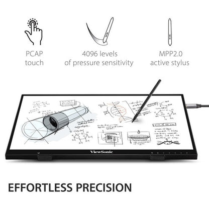 Pantalla táctil VB de 24 pulgadas ID2456 1920 x 1080 MPP 2.0 Lápiz óptico activo USB-C