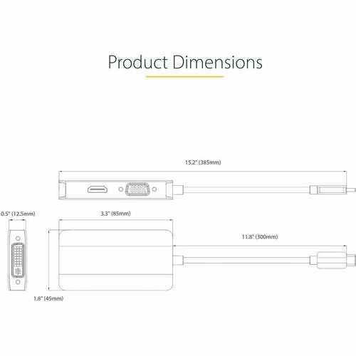 Adaptador de vídeo USB C de StarTech.com, USB C a HDMI DV