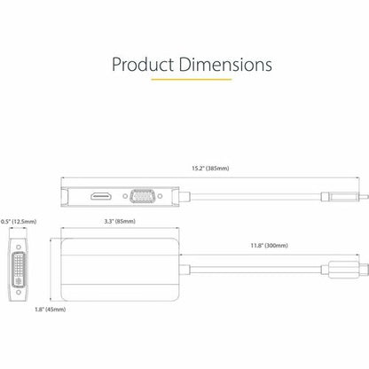 Adaptador de vídeo USB C de StarTech.com, USB C a HDMI DV