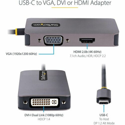 Adaptador de vídeo USB C de StarTech.com, USB C a HDMI DV
