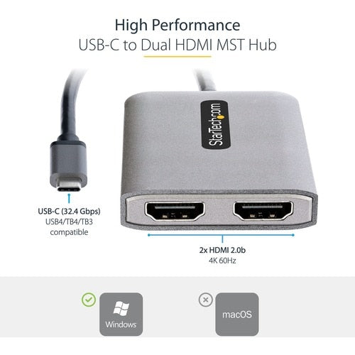 Adaptateur StarTech.com USB-C vers double HDMI