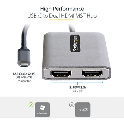 Adaptateur StarTech.com USB-C vers double HDMI