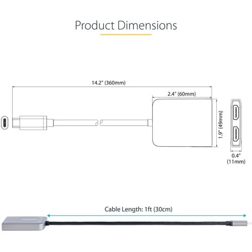 Adaptateur StarTech.com USB-C vers double HDMI