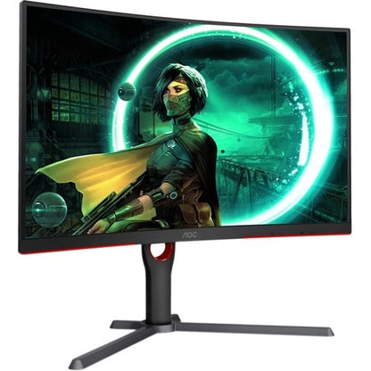 AOC CQ27G3S 27\" Class WQHD Curved Screen Gaming LCD Monitor - 16:9 - Black, Red