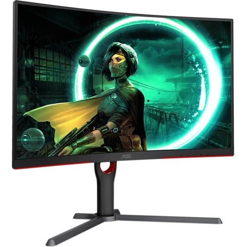 AOC CQ27G3S 27\" Class WQHD Curved Screen Gaming LCD Monitor - 16:9 - Black, Red