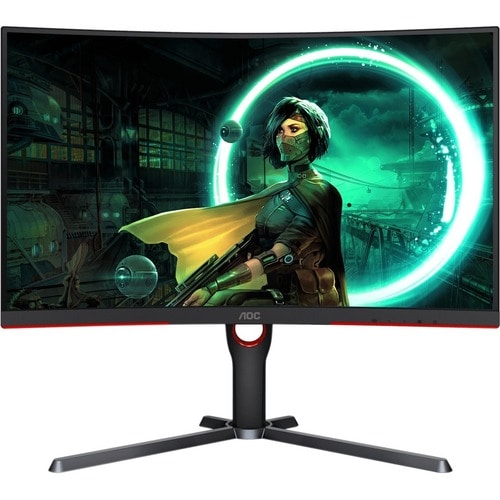 AOC CQ27G3S 27\" Class WQHD Curved Screen Gaming LCD Monitor - 16:9 - Black, Red