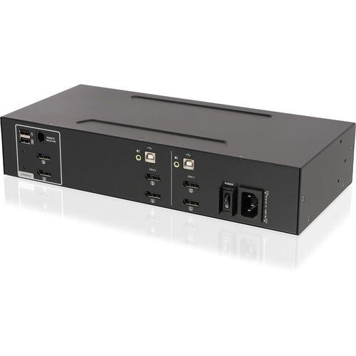 COMMUTATEUR KVM DOUBLE VUE DISPLAYPORT 2 PORTS AVEC AUDIO PP4.0 TAA