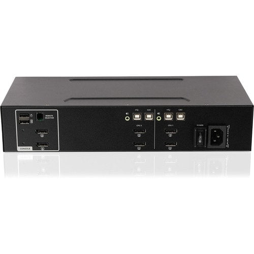 CONMUTADOR KVM DE 2 PUERTOS CON VISUALIZACIÓN DOBLE, AUDIO Y SOPORTE CAC