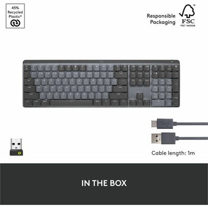 Clavier mécanique sans fil rétroéclairé Logitech MX - Connectivité sans fil - Bluetooth