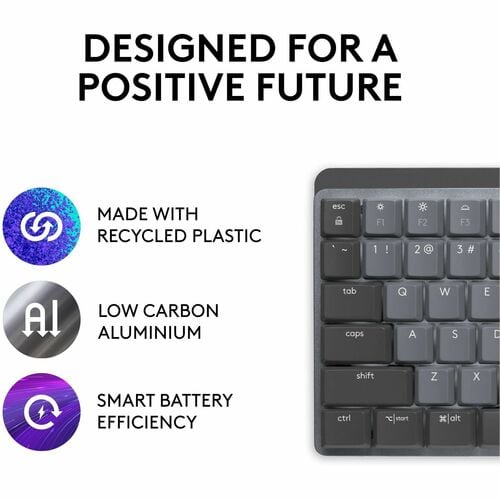 Clavier mécanique sans fil rétroéclairé Logitech MX - Connectivité sans fil - Bluetooth