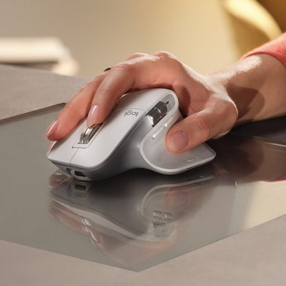 Logitech MX Master 3S Performance Wireless Mouse (Pale Grey) - Darkfield - Wireless