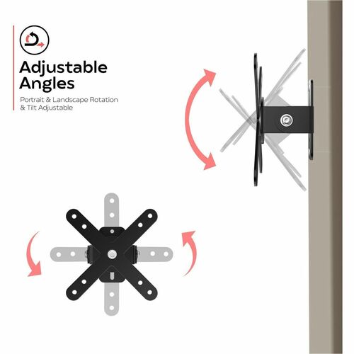 CTA Digital Articulating VESA Plate for Poles, Beams, and Corners - Bl