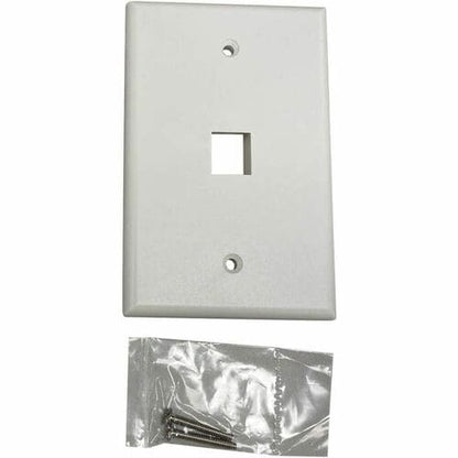 Tripp Lite by Eaton Safe-IT 1-Port Single-Gang Keystone Wall Plate, Antibacterial, Ivory M