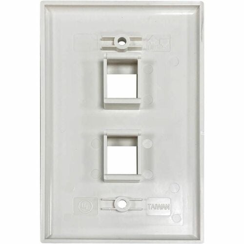 Placa de pared Keystone de una sola unidad Safe-IT de Tripp Lite by Eaton, de 2 puertos, antibacteriana
