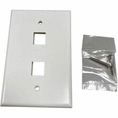 Placa de pared Keystone de una sola unidad Safe-IT de Tripp Lite by Eaton, de 2 puertos, antibacteriana