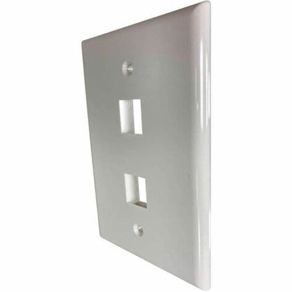 Placa de pared Keystone de una sola unidad Safe-IT de Tripp Lite by Eaton, de 2 puertos, antibacteriana