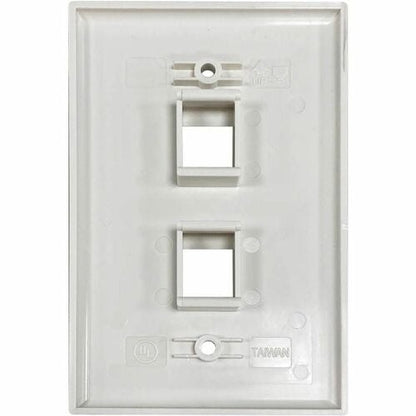 Placa de pared Keystone de una sola unidad Safe-IT de Tripp Lite by Eaton, de 2 puertos, antibacteriana