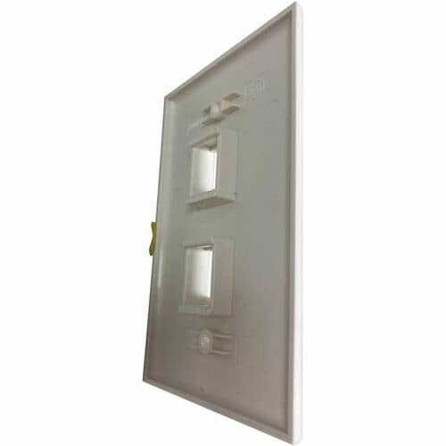 Placa de pared Keystone de una sola unidad Safe-IT de Tripp Lite by Eaton, de 2 puertos, antibacteriana
