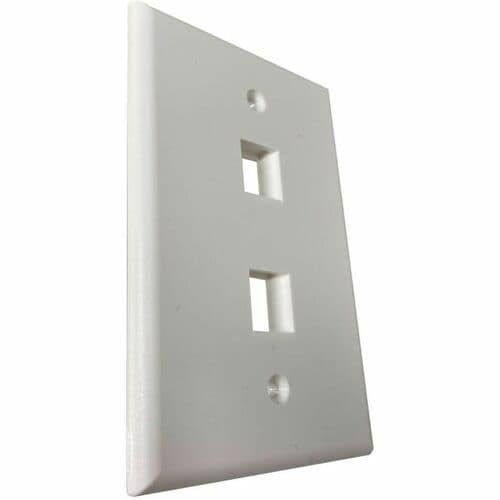 Placa de pared Keystone de una sola unidad Safe-IT de Tripp Lite by Eaton, de 2 puertos, antibacteriana