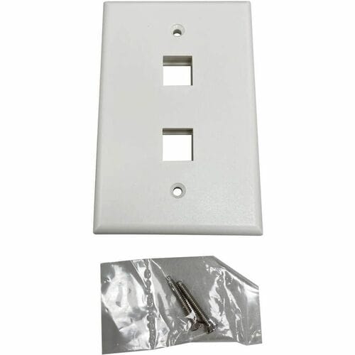 Placa de pared Keystone de una sola unidad Safe-IT de Tripp Lite by Eaton, de 2 puertos, antibacteriana