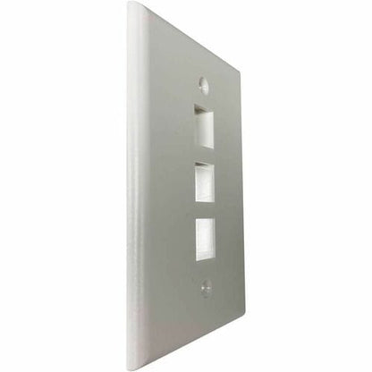 Placa de pared Keystone de una sola unidad Safe-IT de Tripp Lite by Eaton, 3 puertos, antibacteriana, color marfil M