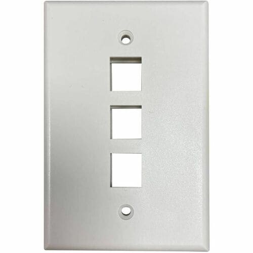 Placa de pared Keystone de una sola unidad Safe-IT de Tripp Lite by Eaton, 3 puertos, antibacteriana