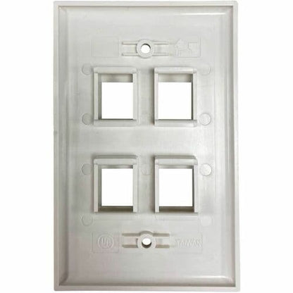 Placa de pared Keystone de una sola unidad Safe-IT de Tripp Lite by Eaton, 4 puertos, antibacteriana