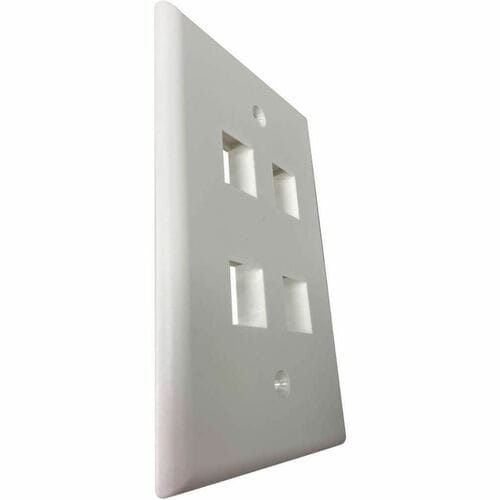 Placa de pared Keystone de una sola unidad Safe-IT de Tripp Lite by Eaton, 4 puertos, antibacteriana