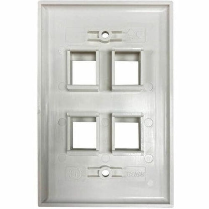Placa de pared Keystone de una sola unidad Safe-IT de Tripp Lite by Eaton, 4 puertos, antibacteriana