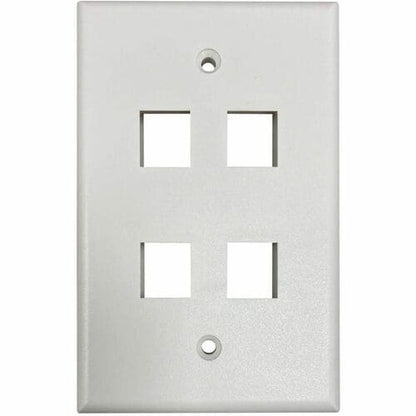 Placa de pared Keystone de una sola unidad Safe-IT de Tripp Lite by Eaton, 4 puertos, antibacteriana