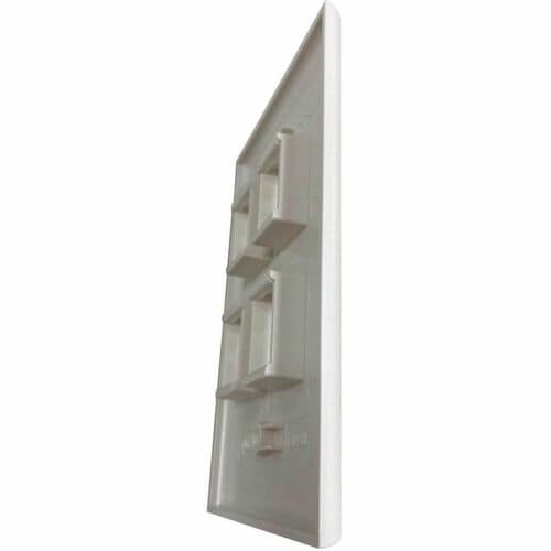 Placa de pared Keystone de una sola unidad Safe-IT de Tripp Lite by Eaton, 4 puertos, antibacteriana