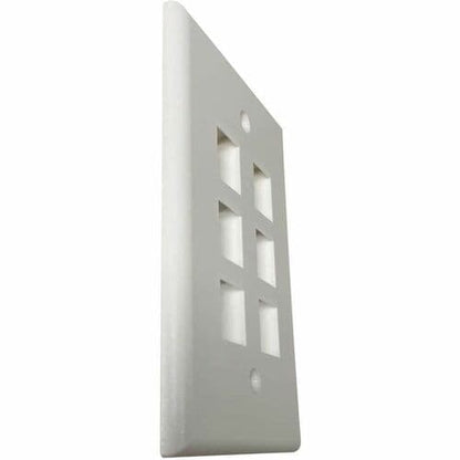 Placa de pared Keystone de una sola unidad Safe-IT de Tripp Lite by Eaton, 6 puertos, antibacteriana