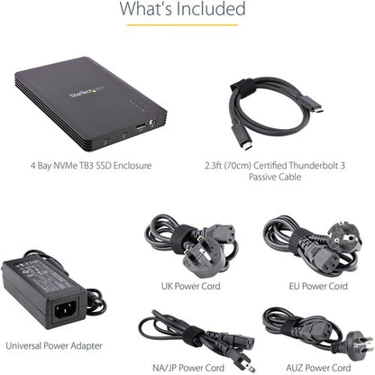 GABINETE THUNDERBOLT 3 NVME DE 4 BAHÍAS M.2 NVME 40 GBPS PCIE