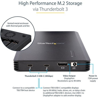 GABINETE THUNDERBOLT 3 NVME DE 4 BAHÍAS M.2 NVME 40 GBPS PCIE
