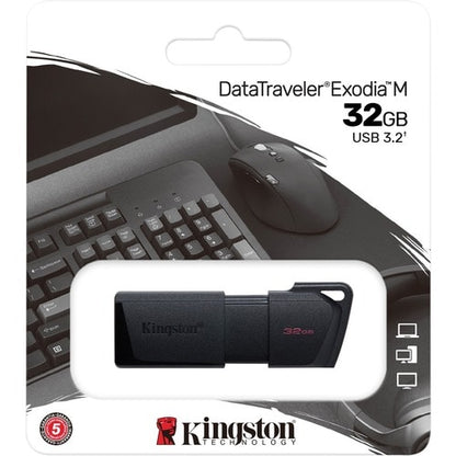 32GB USB3.2 GEN 1 DATATRAVELER EXODIA M BLACK + BLACK