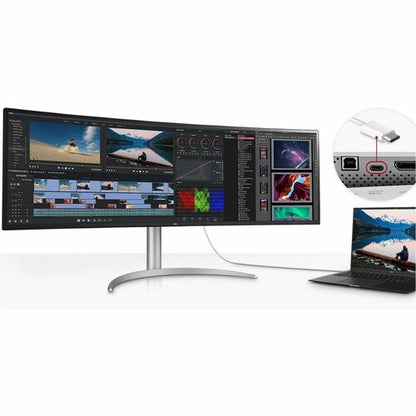 LG 49WQ95C-W 49\" Class UW-QHD Curved Screen Gaming LCD Monitor