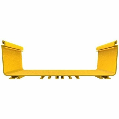 Canal de câbles Panduit FiberRunner 12" x 4" - Jaune - Longueur 120" (3 048 mm) -