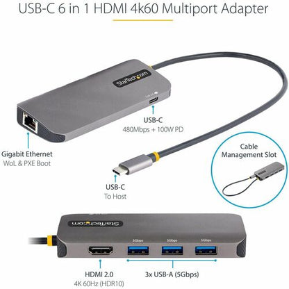Adaptateur multiport USB-C StarTech.com, HDMI 4K 60 Hz