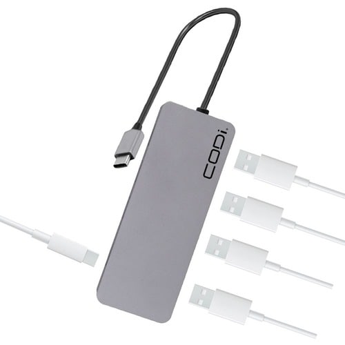 Hub multiport 5 en 1 CODi - USB Type C - Externe - 4 ports USB - 4 ports USB 3.0