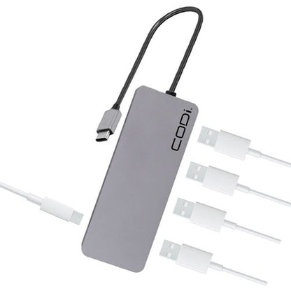 Hub multiport 5 en 1 CODi - USB Type C - Externe - 4 ports USB - 4 ports USB 3.0