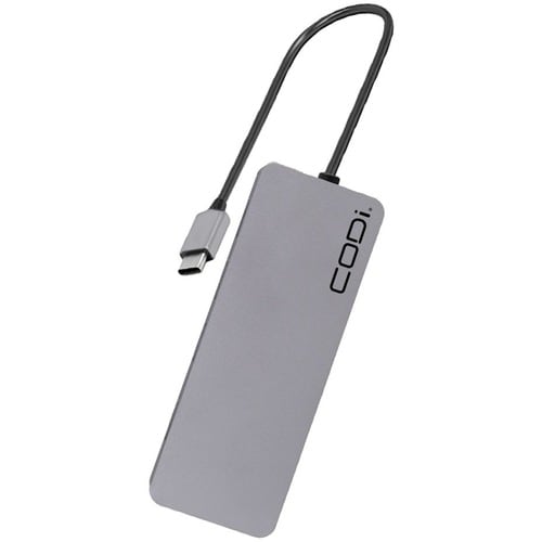 Hub multiport 5 en 1 CODi - USB Type C - Externe - 4 ports USB - 4 ports USB 3.0
