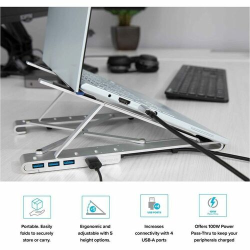 Soporte portátil Targus con concentrador USB-A integrado