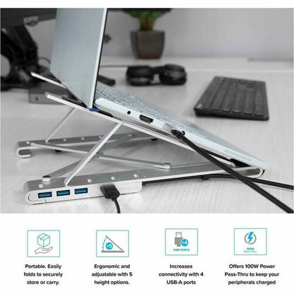 Soporte portátil Targus con concentrador USB-A integrado