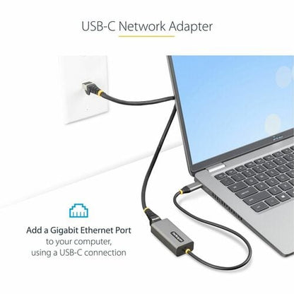 ADAPTADOR USB-C A RJ45 ENET GRIS Y NEGRO DE 30 CM PARA WIN/MACOS/LINUX