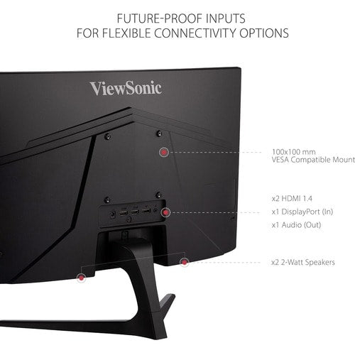 Moniteur LED incurvé Full HD ViewSonic OMNI VX2418C 24 pouces - 16:9 - Noir
