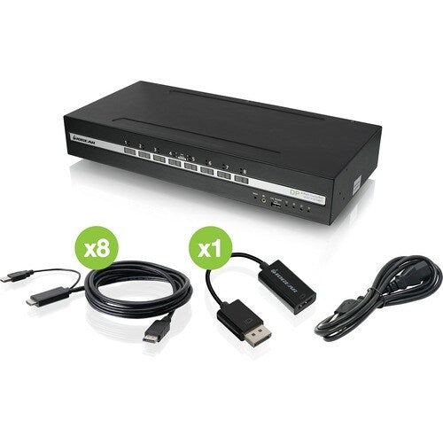 8 PORTS D'AFFICHAGE SIMPLE VUE HDMI UNISEC KVMSW AUDIOCAC PP4 TAA