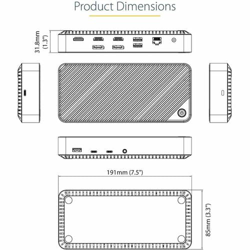Station d'accueil USB-C pour trois écrans StarTech.com